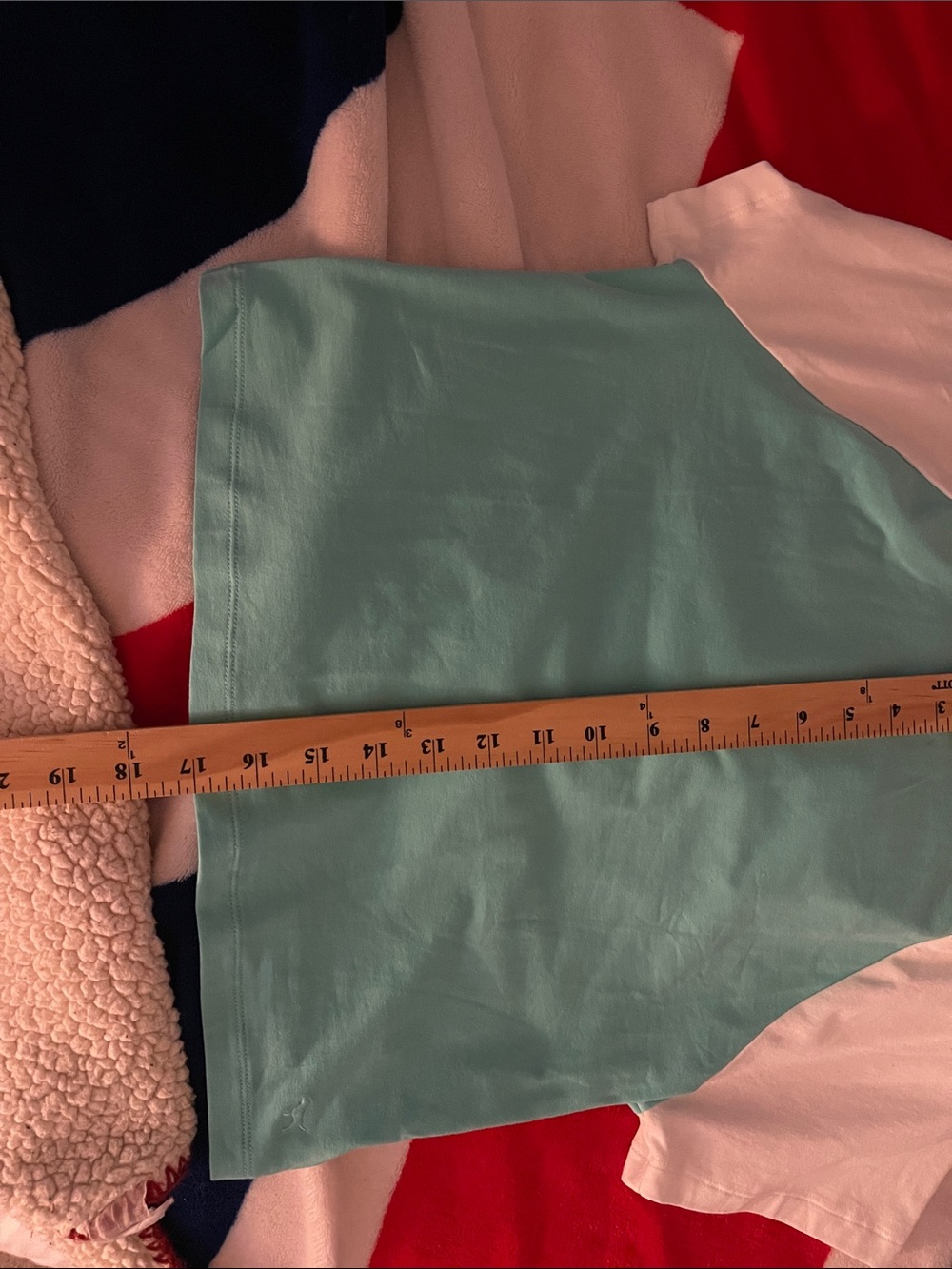 PINK Victoria's Secret Mint Green & Cream Raglan Tee - Picture 4 of 5